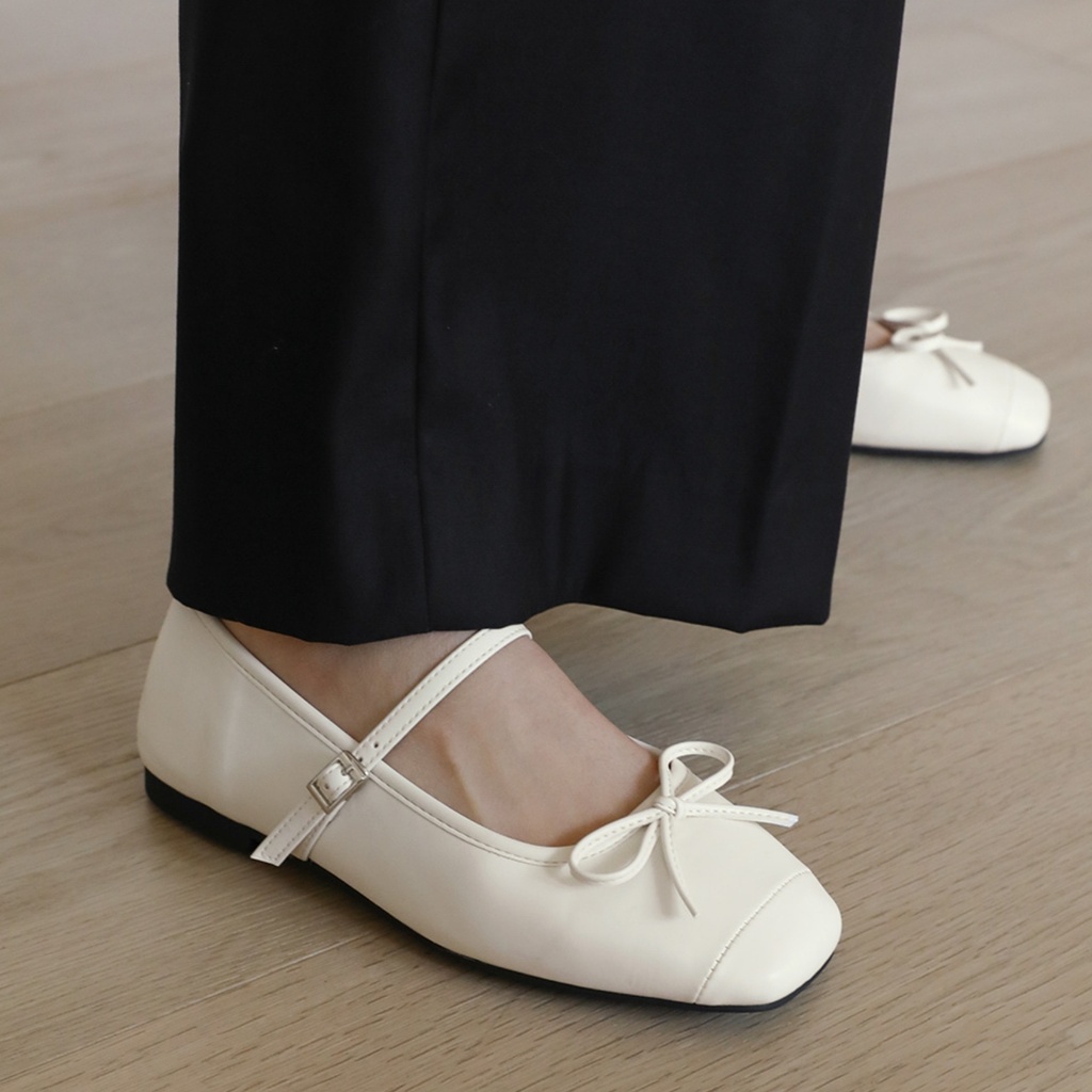 Clain Mary jane Flats (1cm)