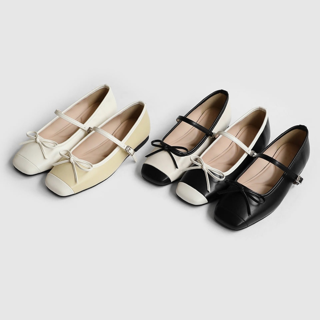 Clain Mary jane Flats (1cm)