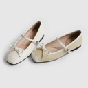 Clain Mary jane Flats (1cm)