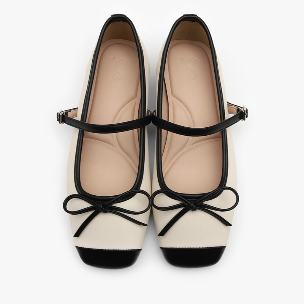 Clain Mary jane Flats (1cm)