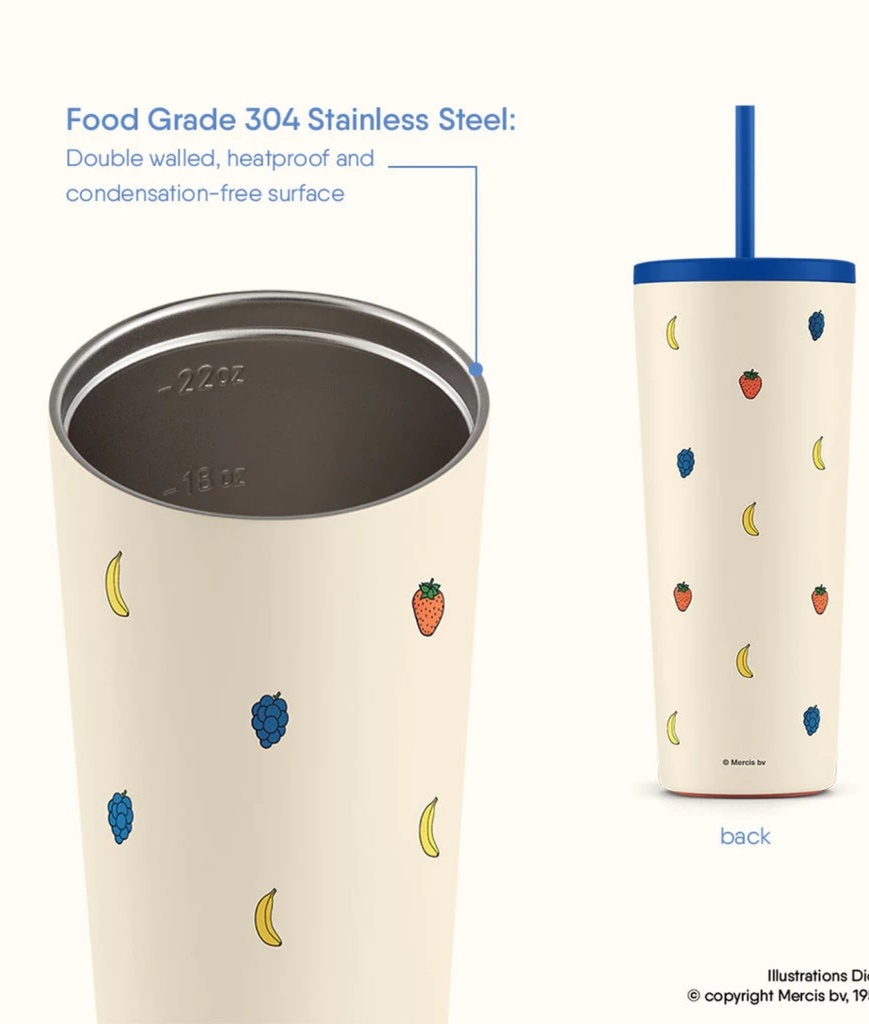MT Miffy Sense Straw Cup 22 Oz