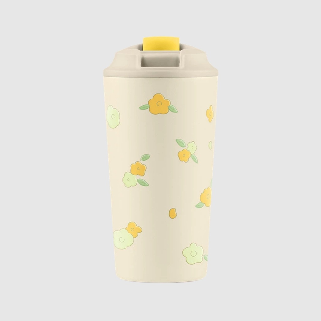 MT Winter Flower Sense Coffee Cup 16 Oz
