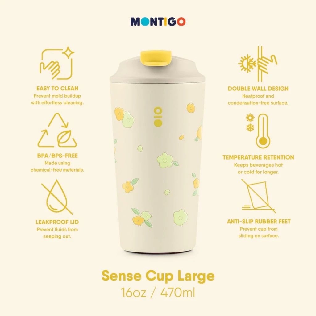 MT Winter Flower Sense Coffee Cup 16 Oz