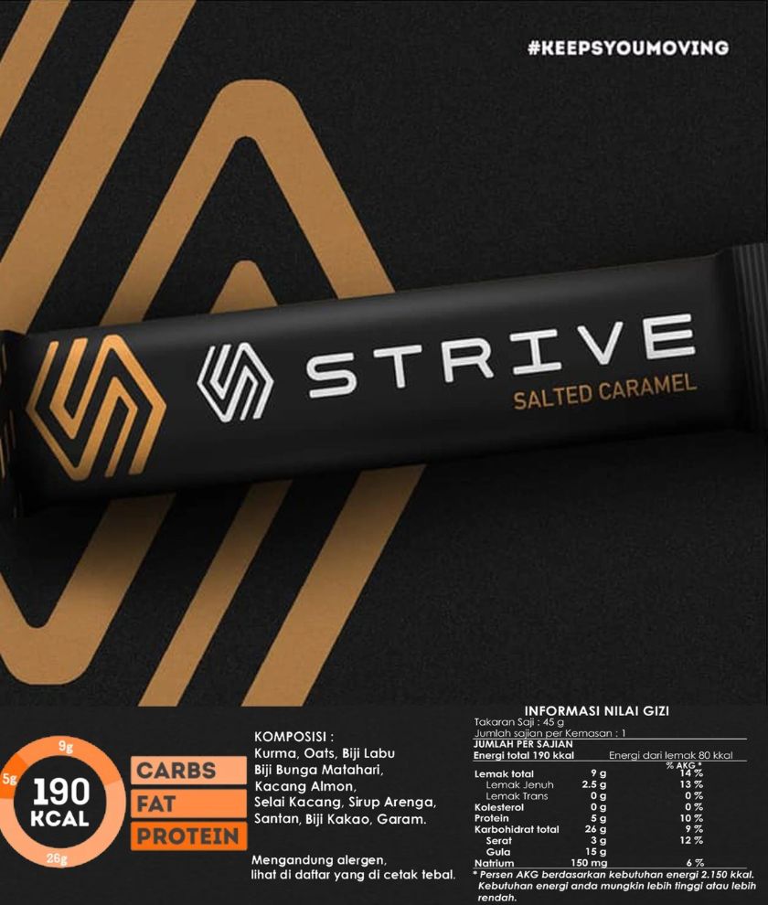 STRIVE ENERGY BAR SALTED CARAMEL 0102593