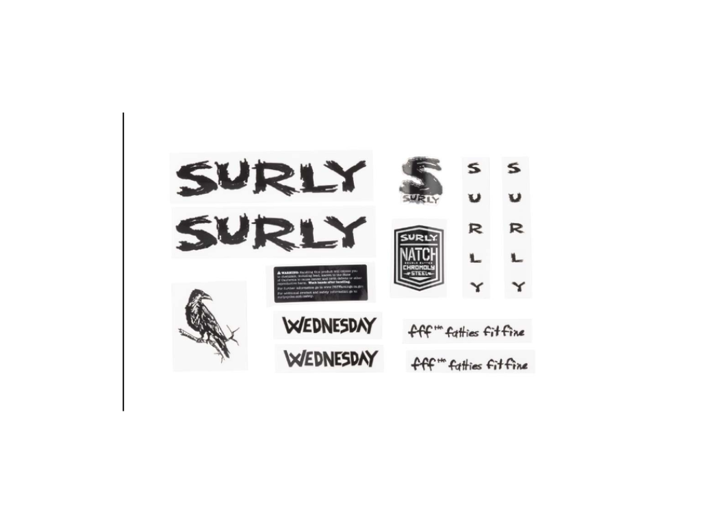 Wednesday Decal Set Black