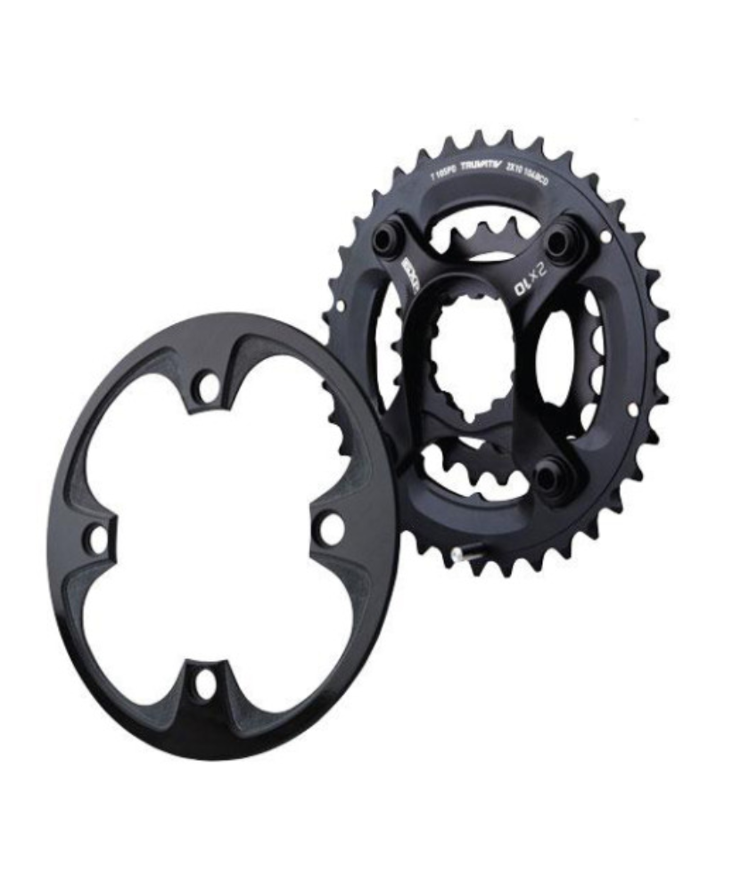 Truvativ Chainring Spider Assembly Crank 10-Speed Chainring Set All Mountain Guard-38-24 With X9 Gxp Spider 49 Chainline 104/64 Bcd