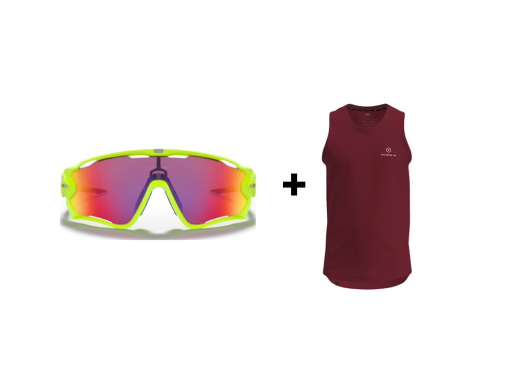 OAKLEY Jawbreaker Retina Burn Prizm Road x NSBTANK Core Athletics L Cab