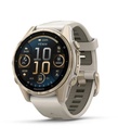 Fenix 8 Sapphire Amoled Soft Gold with Fog Gray/Dark Sandstone Silicone Band