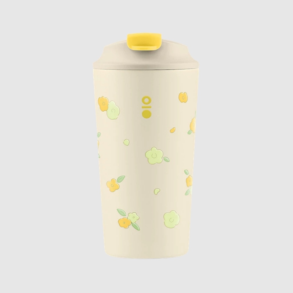MT Winter Flower Sense Coffee Cup 16 Oz